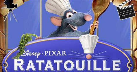 Rémy, el ratón chef de la película Ratatouille, cocinando