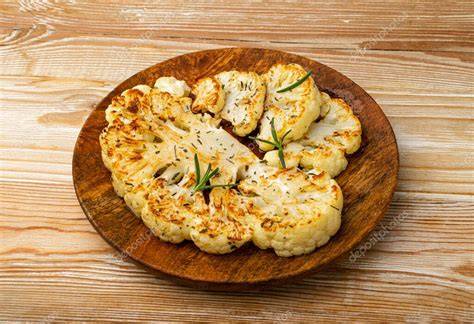 Coliflor asada en rebanadas