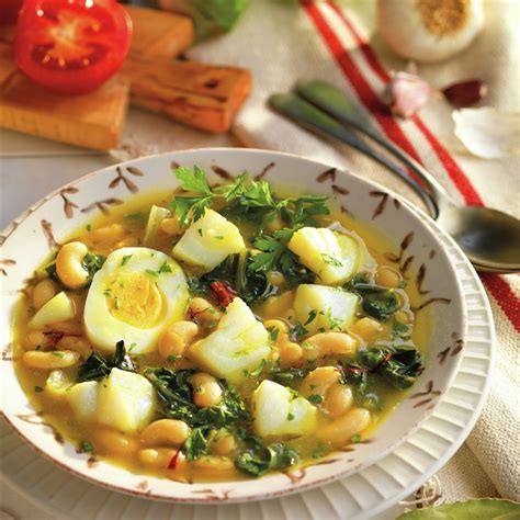 Potaje de alubias con bacalao