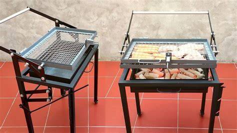 Esquema de funcionamiento de la parrilla giratoria de la barbacoa Twist BBQ