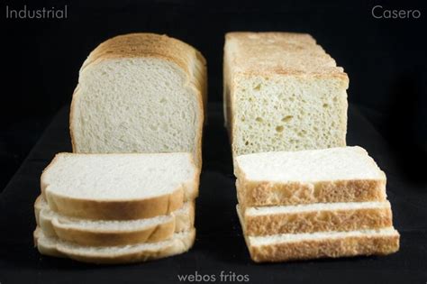 Comparación de ingredientes de pan de molde industrial y casero
