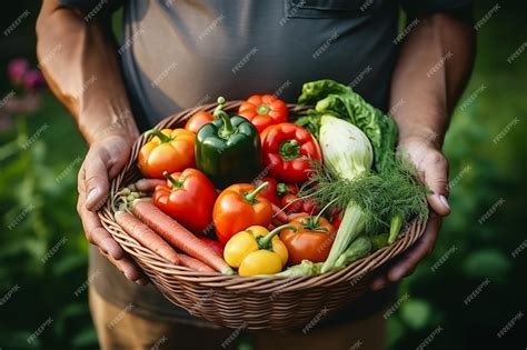 Cesta de productos frescos de huerta