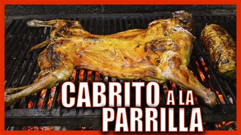 Cabrito asándose a la parrilla