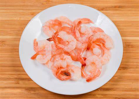 Gambas cocidas y peladas