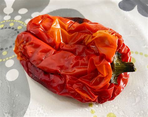 Pimiento asado en microondas