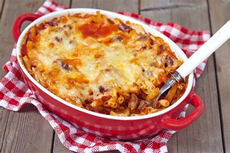 Macarrones gratinados listos para servir