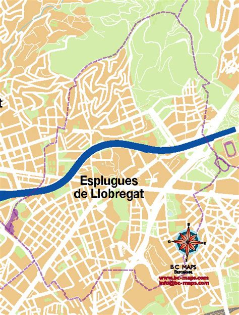 Mapa de la ubicación de la fábrica de Nestlé en Esplugues de Llobregat