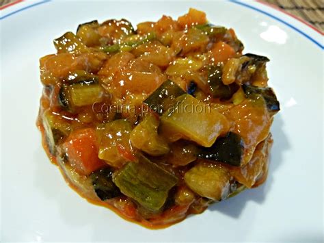 Pisto de calabacín y berenjena