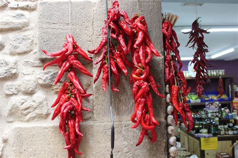 Pimientos choriceros secos en ristra