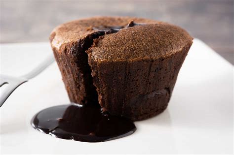 Coulant de chocolate con nata y su información nutricional