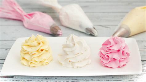 Variedades de buttercream en postres
