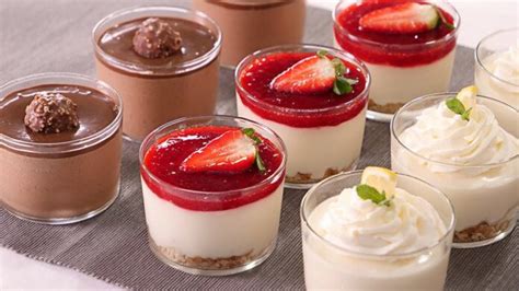 Variedad de postres rápidos y fáciles