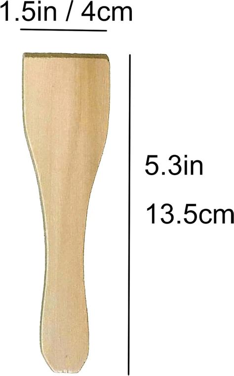 diagrama técnico de dimensiones de espátula de madera