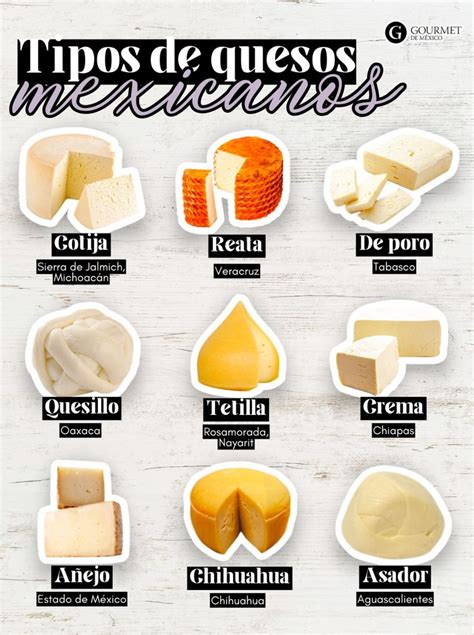 Diferentes tipos de queso