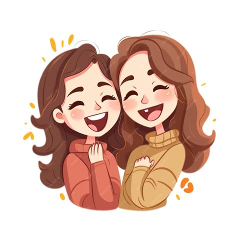 dos primas riendo juntas celebrando un cumpleaños