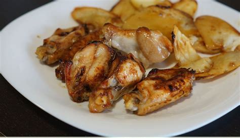 Alitas de pollo con salsa de ostras