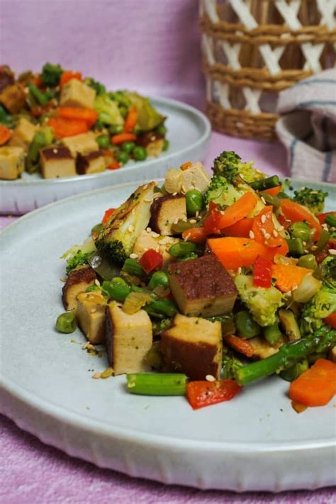 Salpicón de verduras y legumbres con tofu