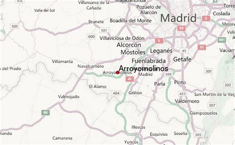 Mapa de ubicación de Arroyomolinos en la Comunidad de Madrid