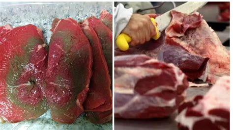 Diferencias visuales entre carne fresca y carne en mal estado