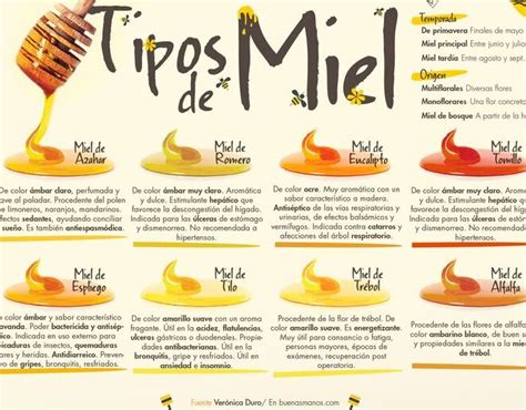 Miel de diferentes colores según su origen floral