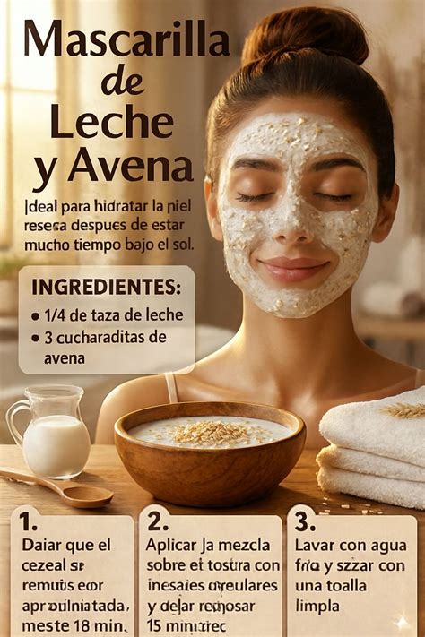 Mascarilla exfoliante de leche y avena