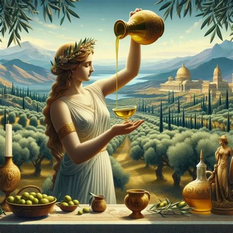 Cleopatra aplicándose aceite