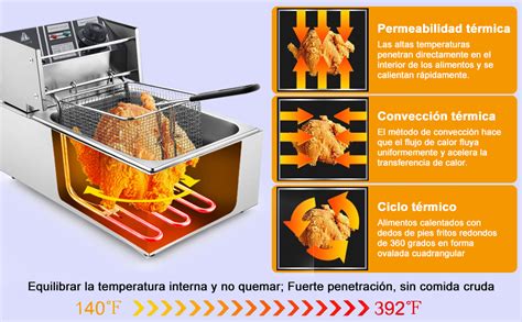 Freidora de aceite en funcionamiento