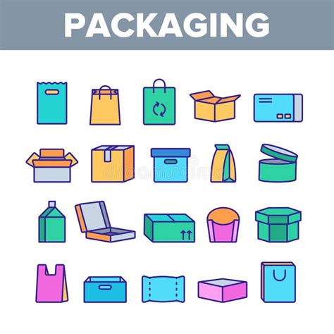 Ilustración de diferentes tipos de empaquetado de brócoli