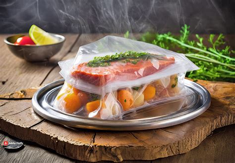 Alimentos cocinándose al vacío