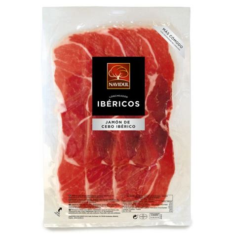 Jamón ibérico en lonchas finas
