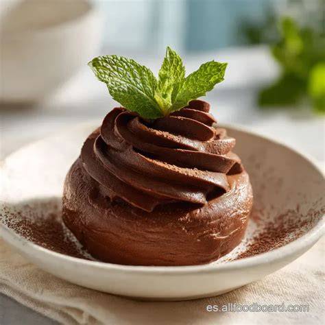 Diferentes decoraciones para mousse de chocolate