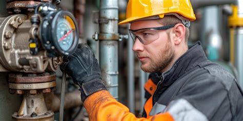 Trabajador inspeccionando un fermentador industrial