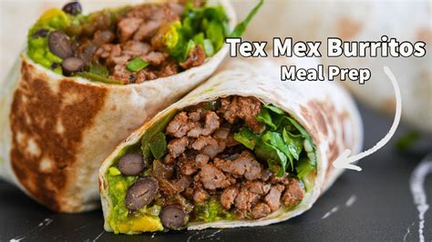 Ingredientes típicos del burrito Tex-Mex