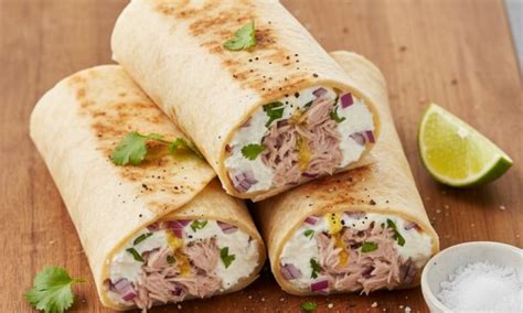 Burrito de atún fresco