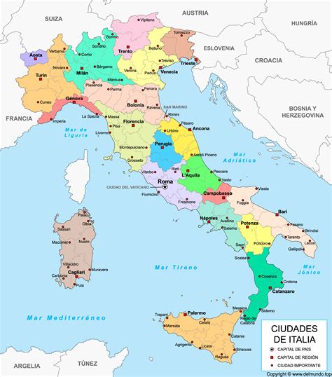 Mapa de Italia destacando la región de Nápoles