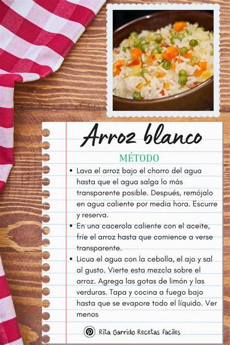 Ingredientes básicos para arroz blanco