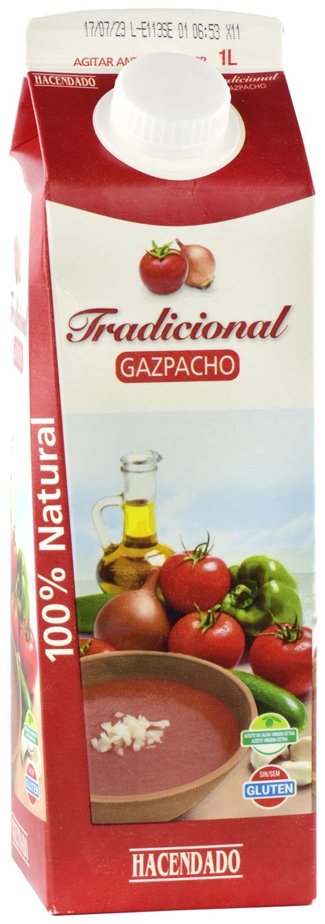 Envase de gazpacho de Mercadona