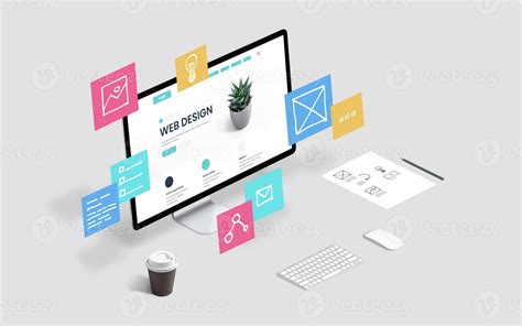 Imagen de un diseño web moderno con elementos de acuarela