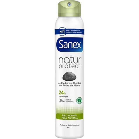 Envase del desodorante Sanex Natur Protect en spray