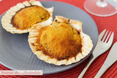 Vieiras gratinadas en el horno
