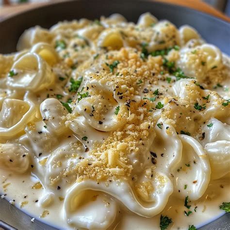 Salsa Alfredo casera en un tazón