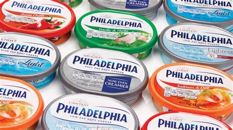 Variedad de sabores de queso Philadelphia