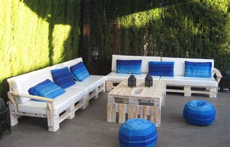 Muebles de jardín hechos con palets