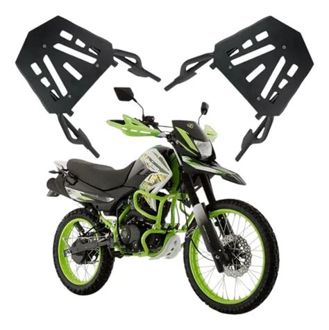 Motocicleta con parrilla delantera y trasera
