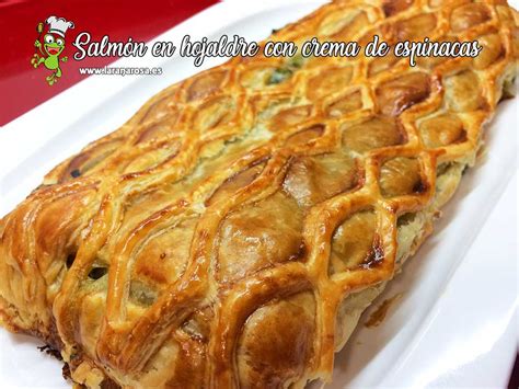 Ingredientes para pastel de salmón en hojaldre