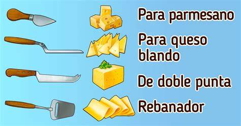 Diferentes tipos de cuchillos para queso