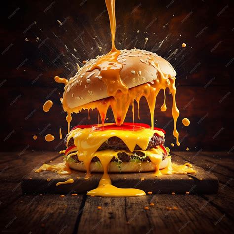 Hamburguesa con queso derretido