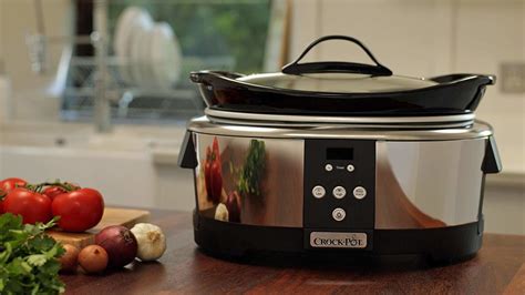 Olla Crock-Pot con legumbres cociéndose