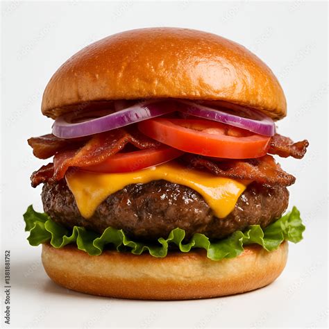 Hamburguesa con pan brioche y carne jugosa