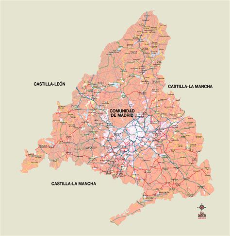 Mapa de la Comunidad de Madrid con la ubicación del Río Alberche y el Pantano de San Juan